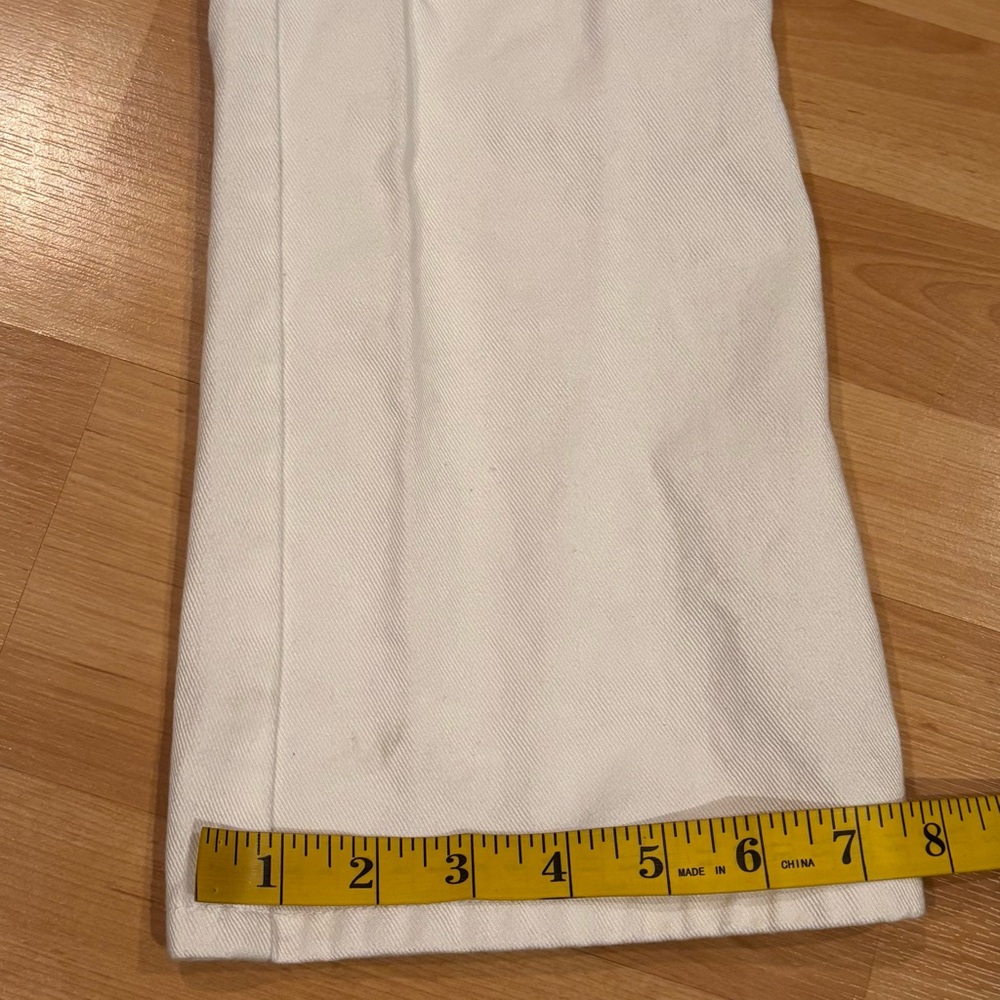 VTG‎ Ralph Lauren White Flare Pants with Colorful Paisley Embroidery - Picture 4 of 9